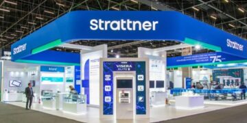 Estande da Strattner na Hospitalar 2026- F29