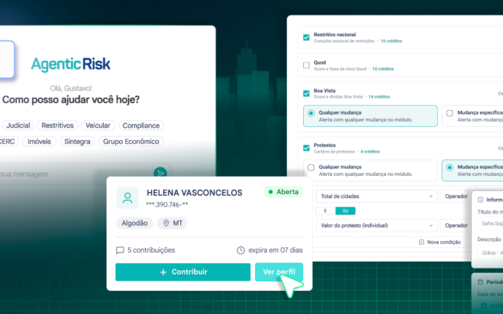 Novos módulos do AgRisk fazem parte da infraestrutura de decisão de crédito.