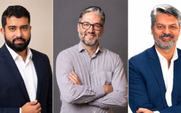 Da esquerda para a direita: Ellvis Ribeiro, Diretor da ES Tech; Gabriel Simone Ribeiro, CTO da Integralmedica; e Wagner Bernardes, Channel Manager da Logitech.