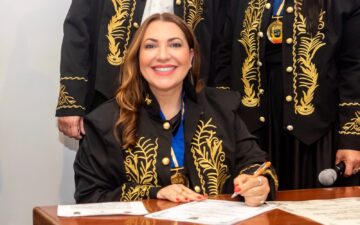 Posse da psicóloga Elaine Taboada como acadêmica da Academia Brasileira de Ciências, Artes, História e Literatura.