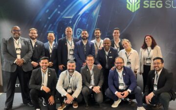 Equipe Axis Communications no evento.