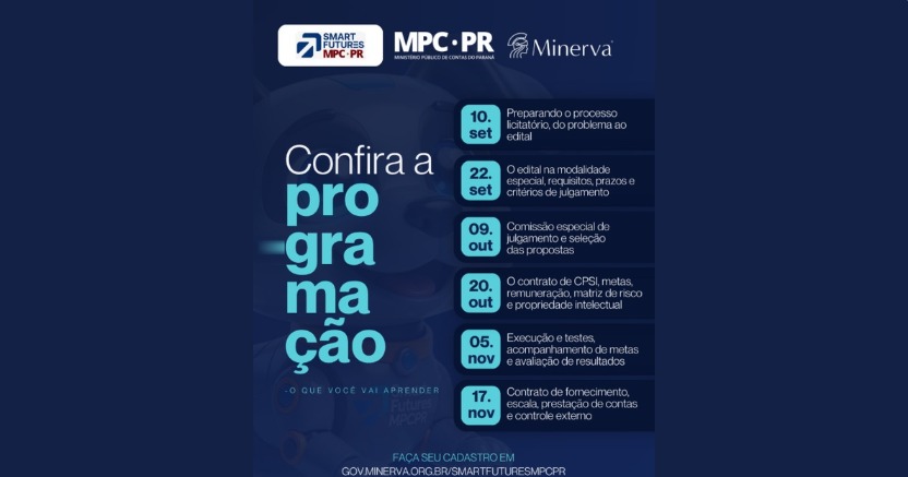 Smart Futures MPCPR é um programa gratuito de capacitação em compras públicas de inovação.